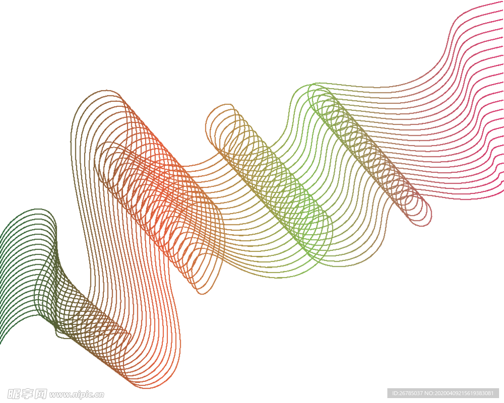 多彩渐变线条