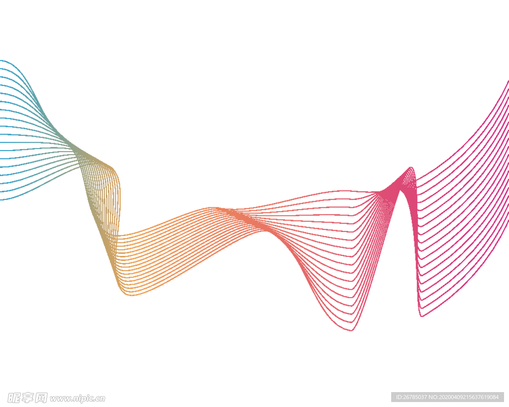 多彩渐变线条