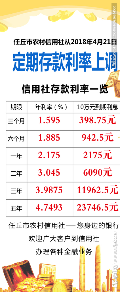 信用社展架