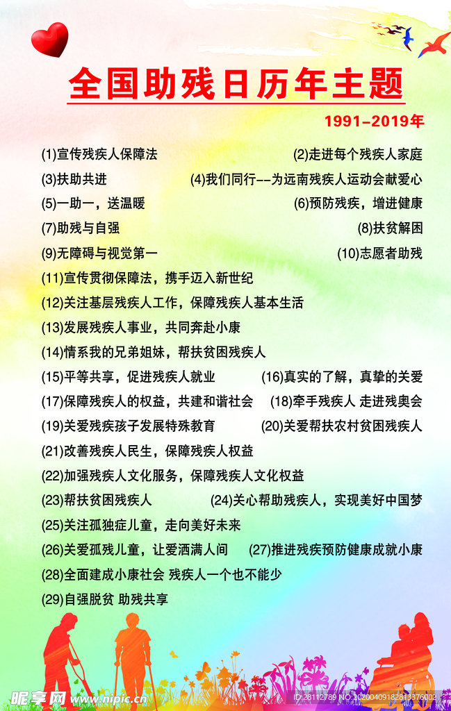 全国残联日历年主题