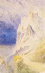 手绘插画山城堡
