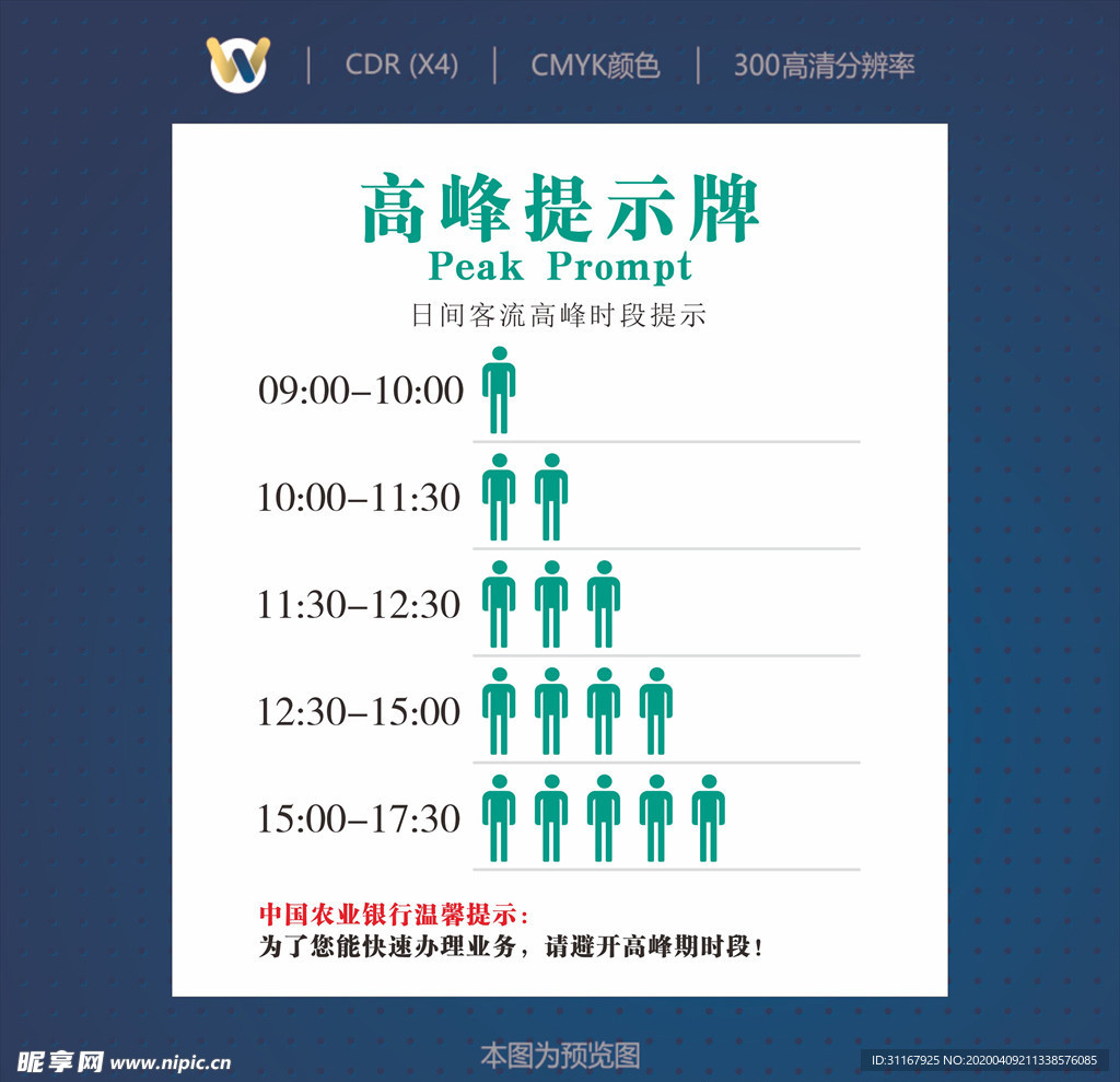 高峰提示牌