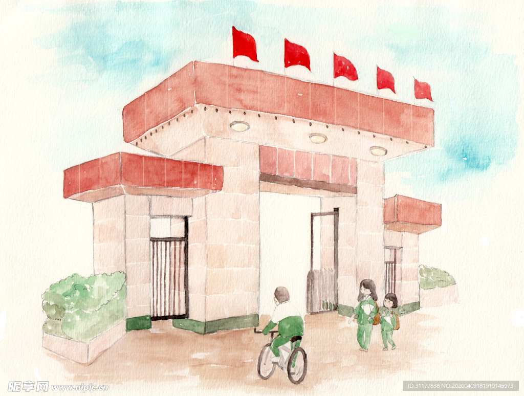校园插画