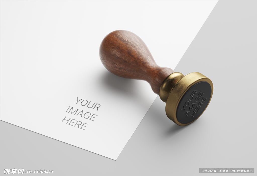 纸张上的印戳样机