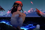 彩色动漫人物插画背景