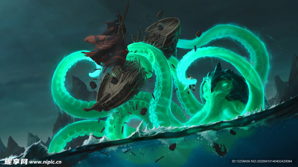 彩色动漫人物插画背景