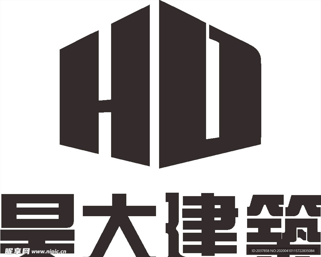 昊天建筑 LOGO 标志 商标