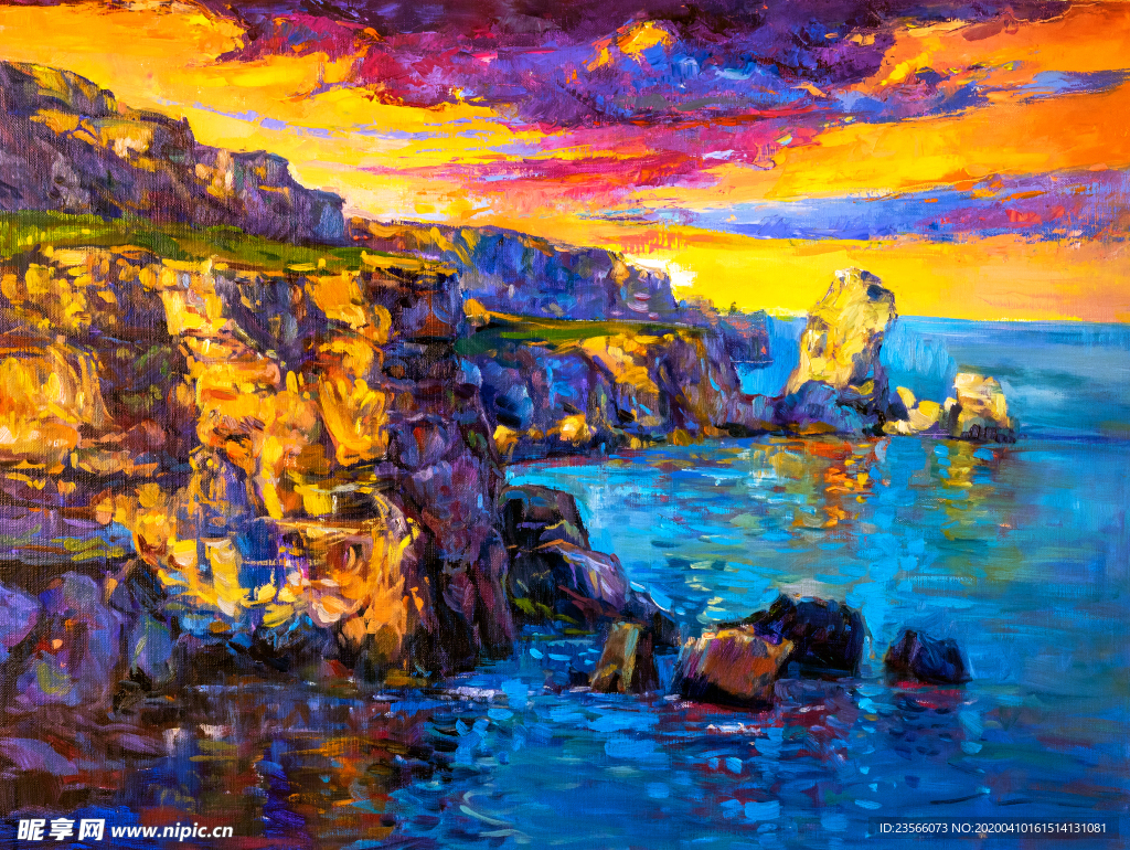 精美风景油画图案