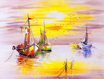 精美风景油画图案