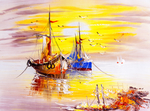 精美风景油画图案