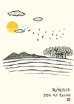 日式和风山水风景插画