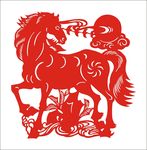 马年剪纸