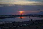 傍晚 黄昏 夕阳 晚霞 平静的