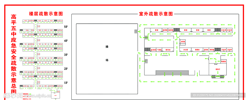 逃生示意图