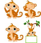 矢量猴子图片