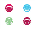 抽象荷花图标