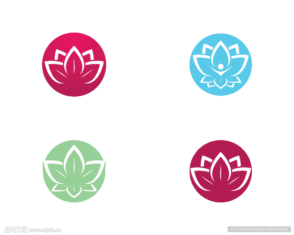 抽象荷花图标