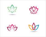 抽象荷花图标