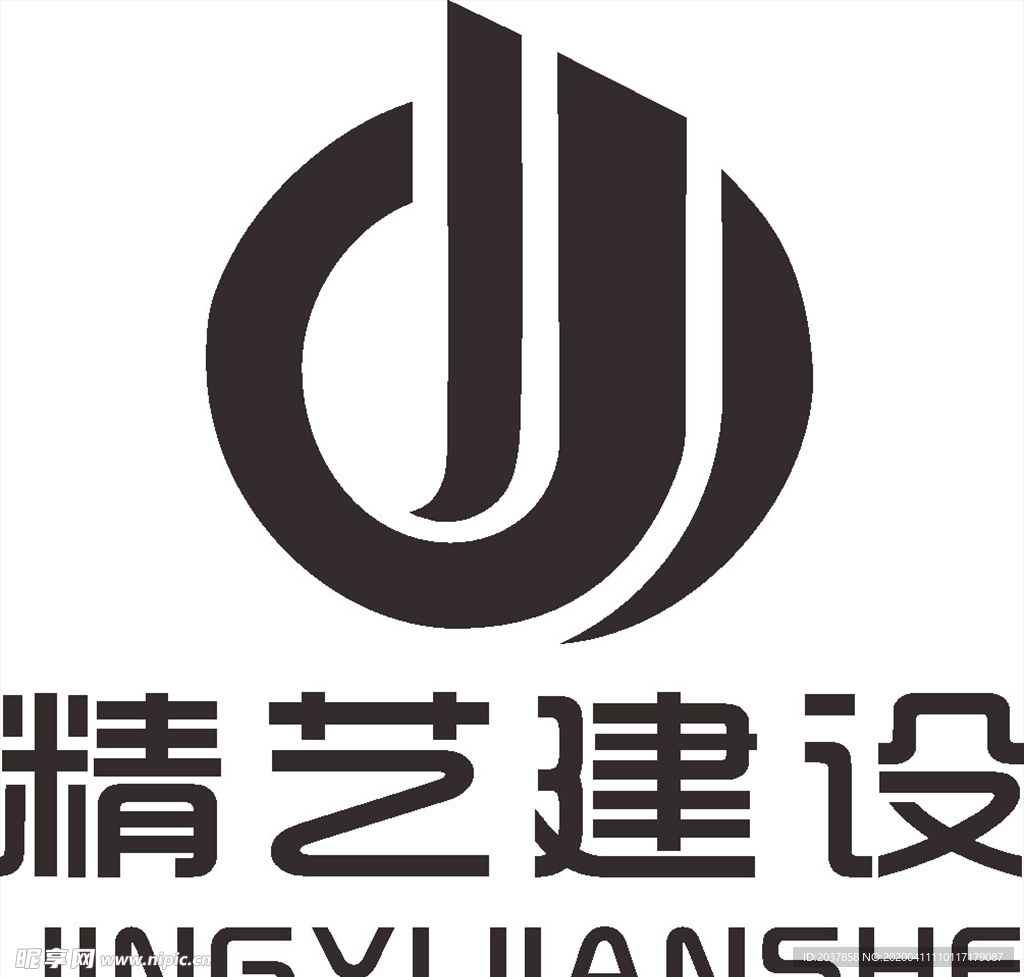 精艺建设 LOGO 标志 商标