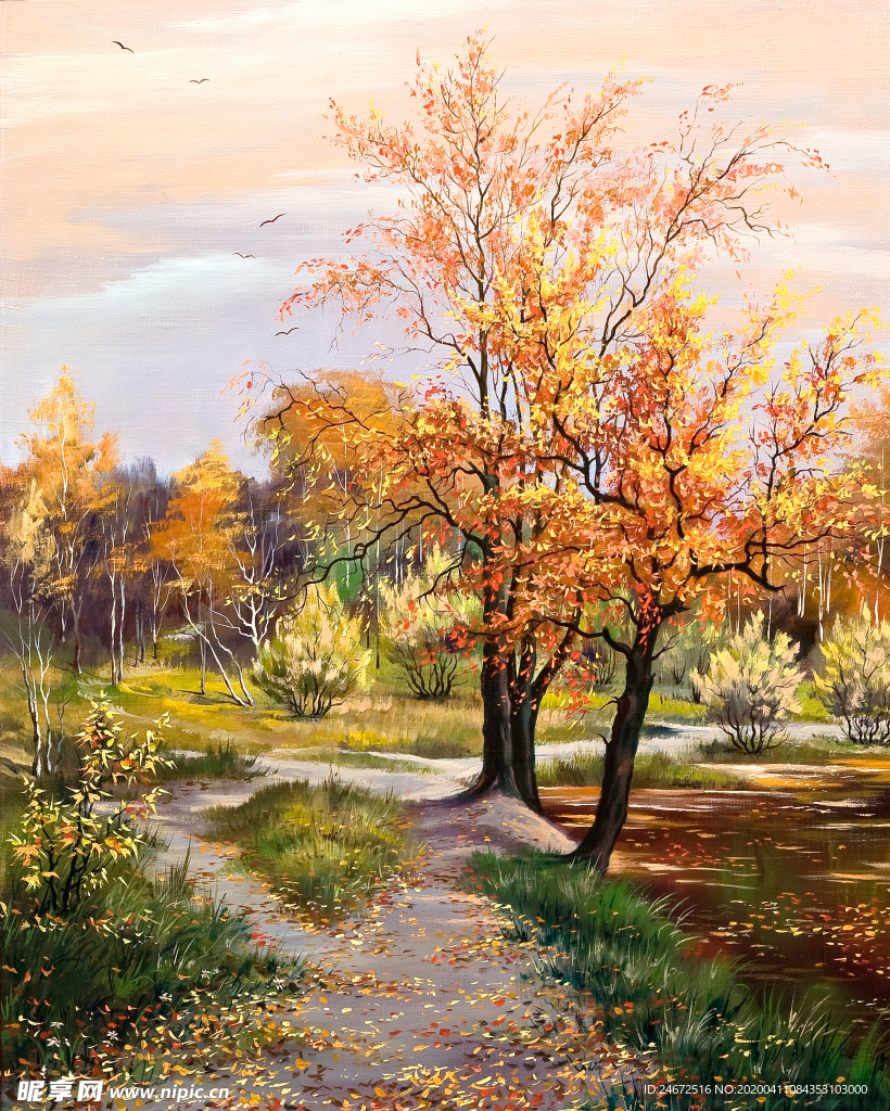 高清风景油画