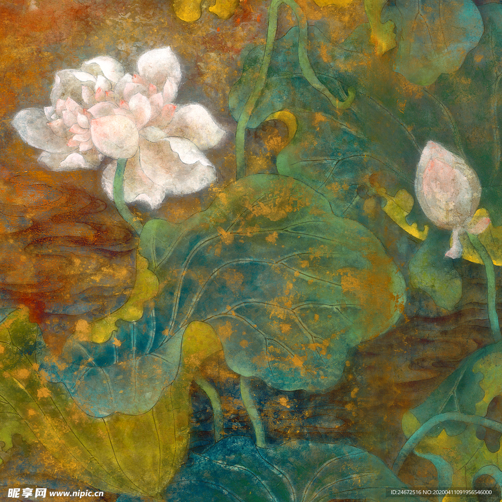 工笔画 荷花图