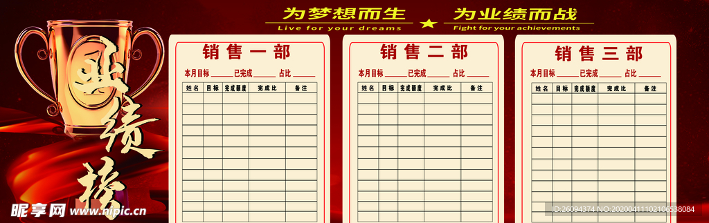 业绩榜