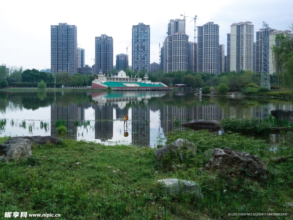 成都湿地公园 凤凰湖 建筑