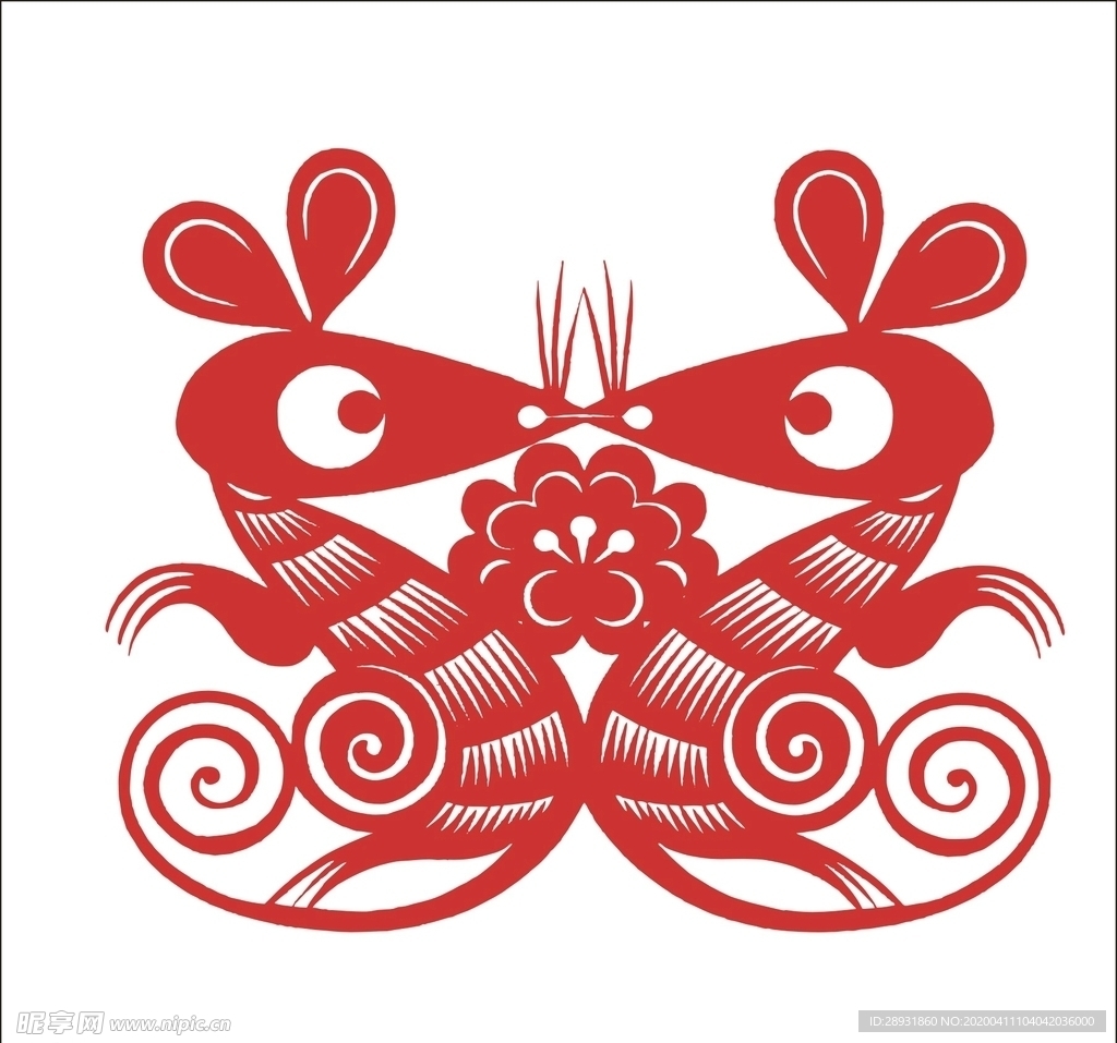 剪纸老鼠