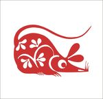 剪纸老鼠