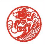 剪纸老鼠