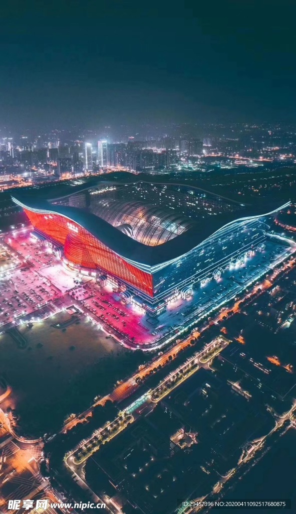 成都环球中心夜空拍摄