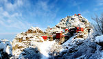 武当山天柱峰美丽雪景高清