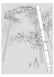 线描竹子