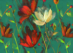 油画花