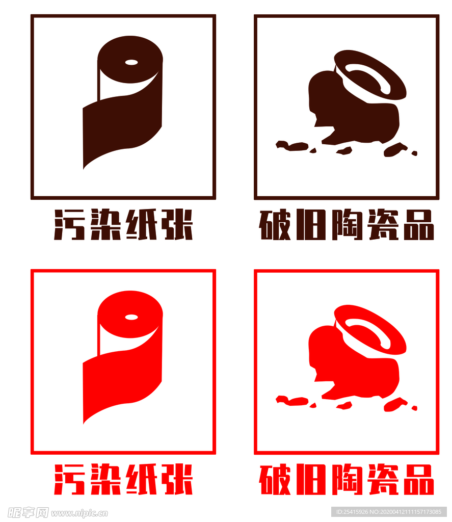 废品垃圾标志