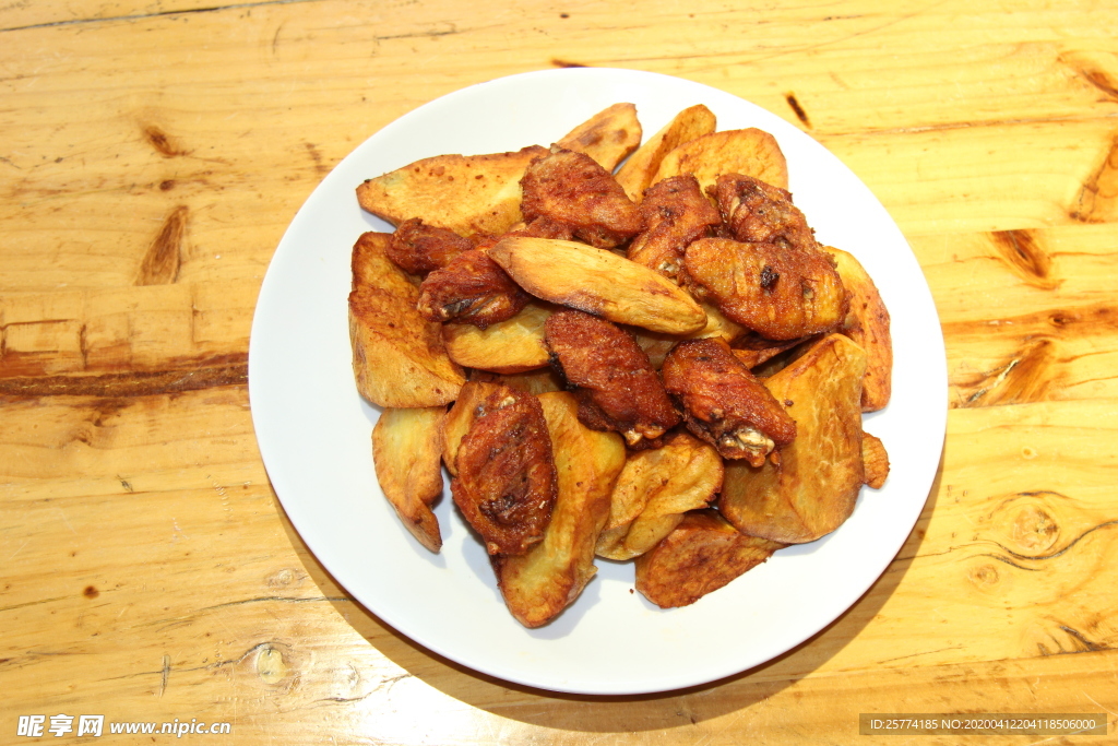 鸡翅红薯 一锅出 爆炒 美食