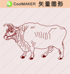 动物剪纸 简洁手绘 手绘画