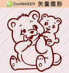 动物剪纸 简洁手绘 手绘画