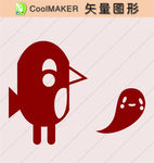 动物剪纸 简洁手绘 手绘画