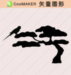 动物剪纸 简洁手绘 手绘画