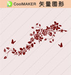 花草剪纸 花草壁纸 简洁手绘