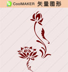花草剪纸 花草壁纸 简洁手绘