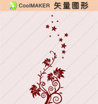 花草剪纸 花草壁纸 简洁手绘