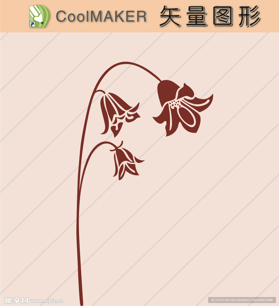 花草剪纸 花草壁纸 简洁手绘
