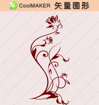 花草剪纸 花草壁纸 简洁手绘