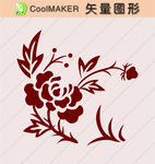 花草剪纸 花草壁纸 简洁手绘