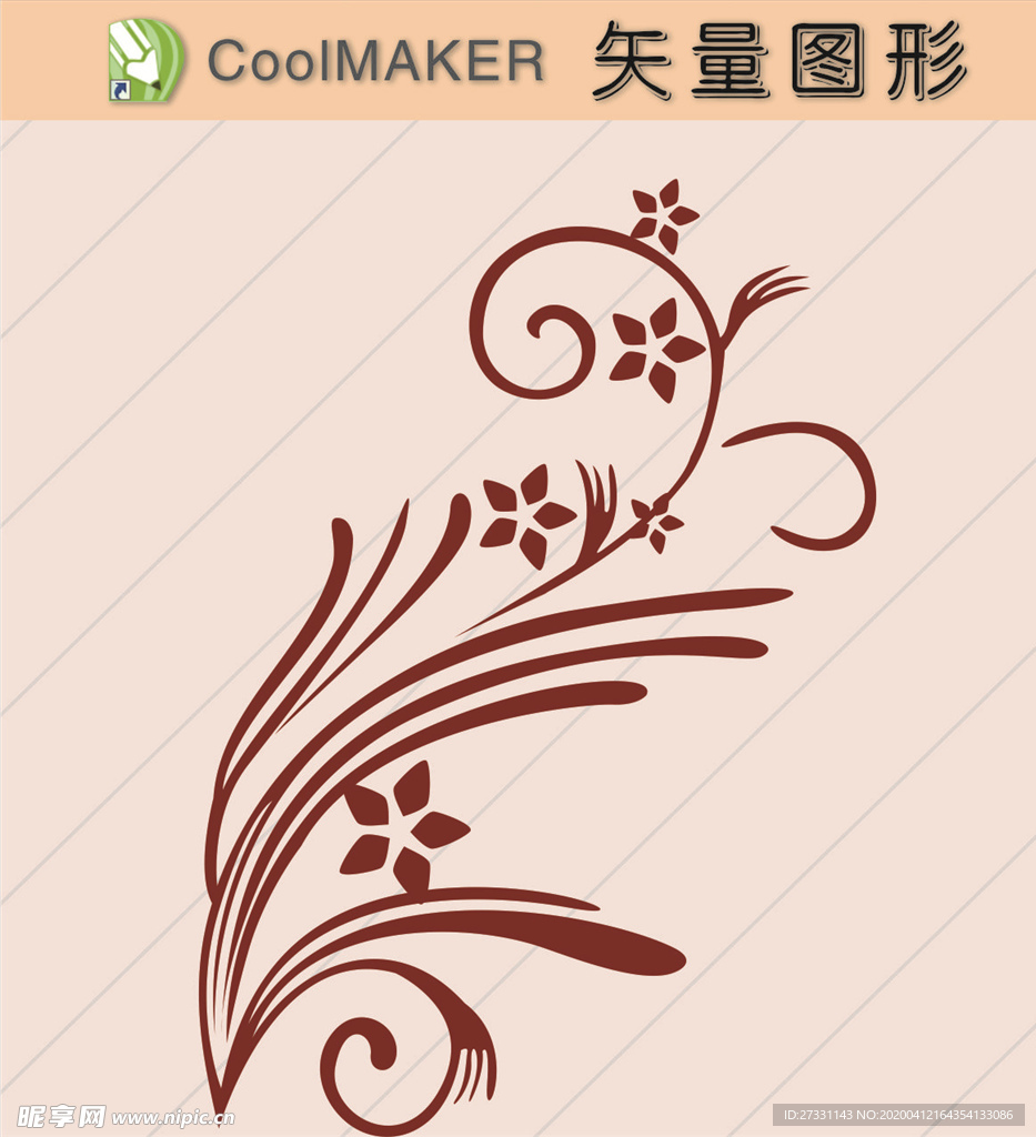 花草剪纸 花草壁纸 简洁手绘