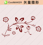 花草剪纸 花草壁纸 简洁手绘