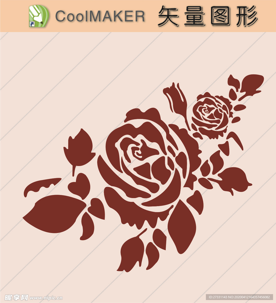 花草剪纸 花草壁纸 简洁手绘