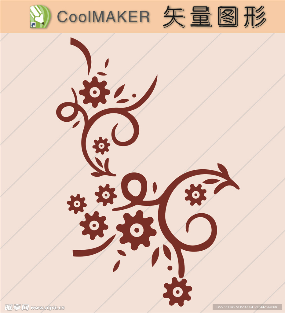 花草剪纸 花草壁纸 简洁手绘